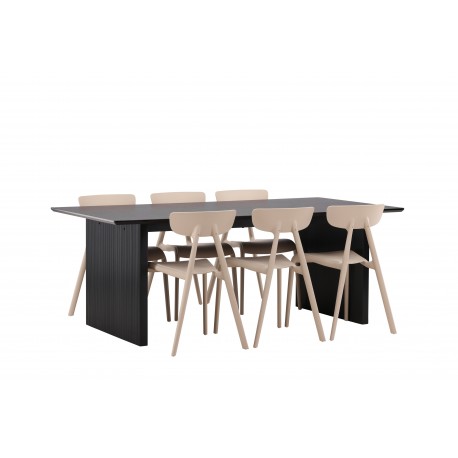 Spisebordssæt Vail med Ursholmen Spisebordsstole