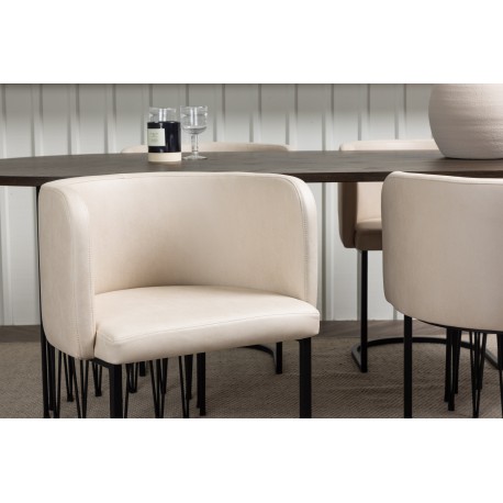 Spisebordssæt Sten med Simrishamn stole - Beige og Mocca