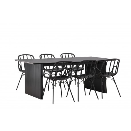 Spisebordssæt Vail med Dyron Spisebordsstole