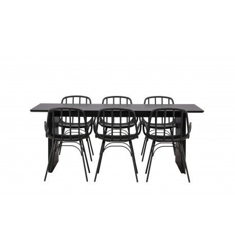 Spisebordssæt Vail med Dyron Spisebordsstole