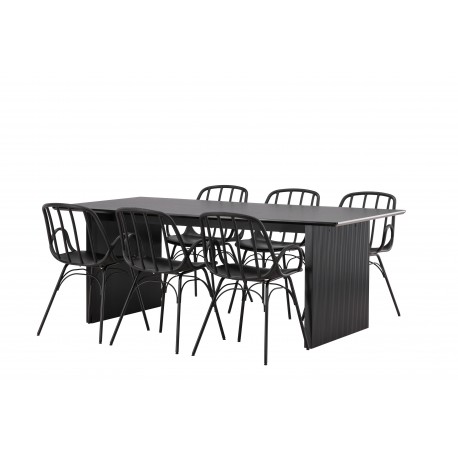 Spisebordssæt Vail med Dyron Spisebordsstole