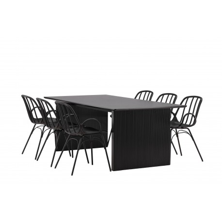 Spisebordssæt Vail med Dyron Spisebordsstole