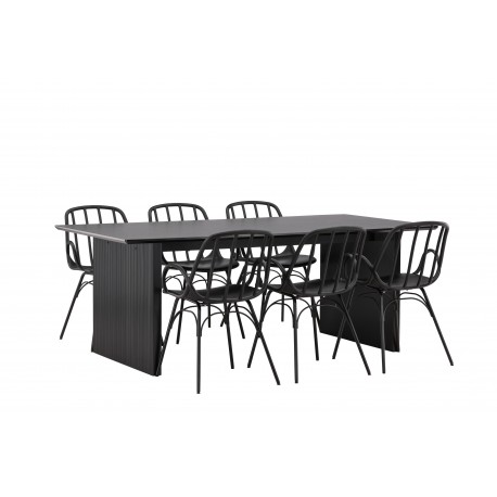 Spisebordssæt Vail med Dyron Spisebordsstole