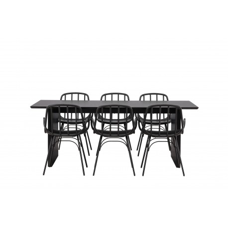 Spisebordssæt Vail med Dyron Spisebordsstole