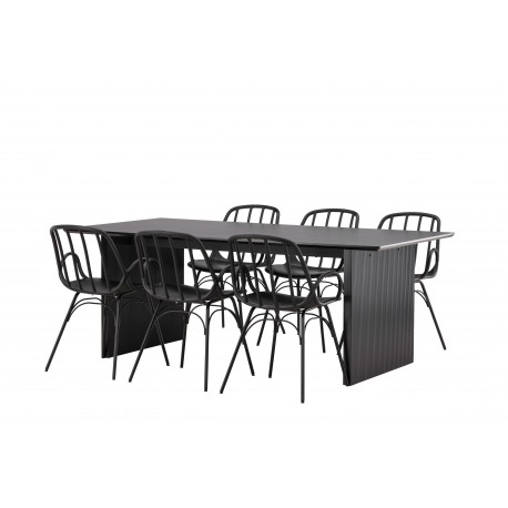 Spisebordssæt Vail med Dyron Spisebordsstole