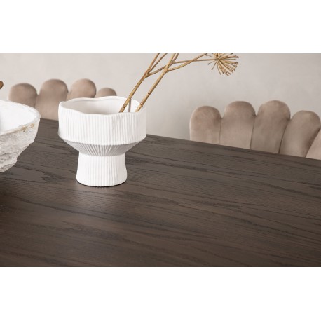 Sten Oval Spisebordssæt - Beige og Mocca