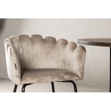 Sten Oval Spisebordssæt - Beige og Mocca