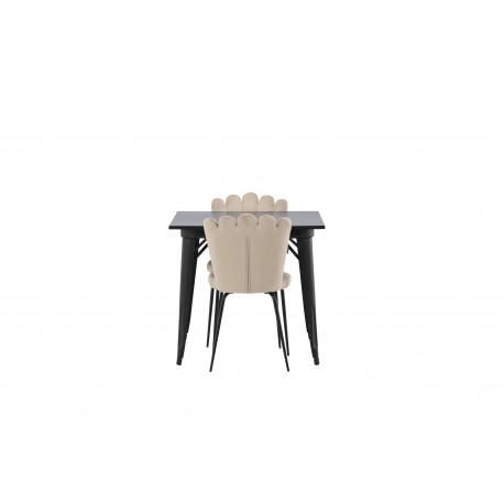 Tempe e Spisebordssæt - Beige og Sort