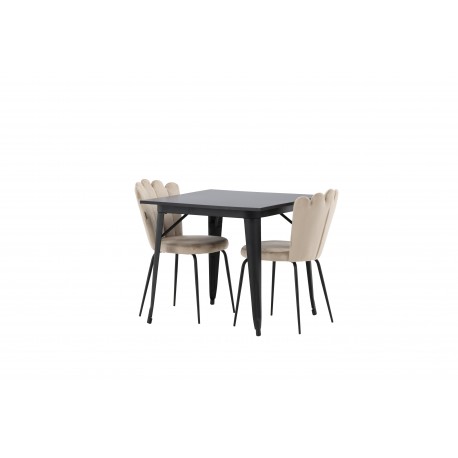 Tempe e Spisebordssæt - Beige og Sort
