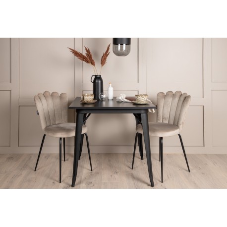 Tempe e Spisebordssæt - Beige og Sort