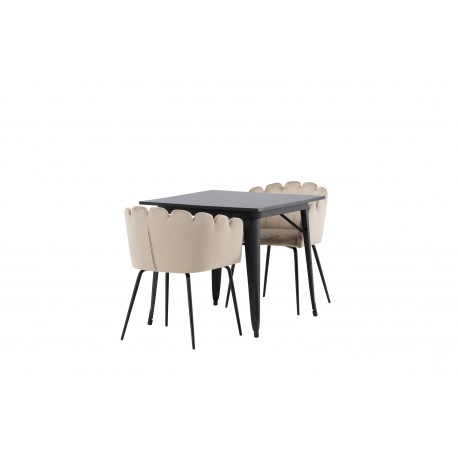 Tempe Spisebordssæt - Beige og Sort