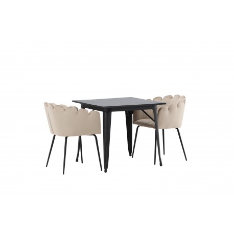 Tempe Spisebordssæt - Beige og Sort