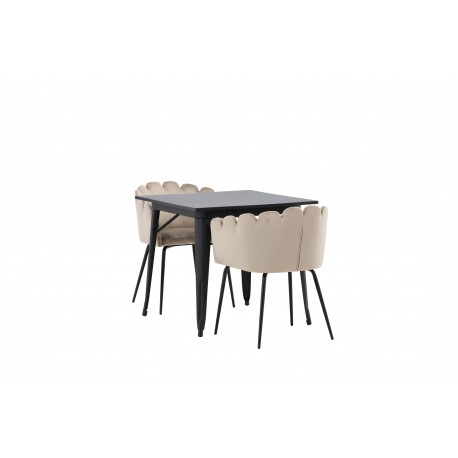 Tempe Spisebordssæt - Beige og Sort