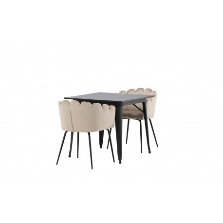 Tempe Spisebordssæt - Beige og Sort