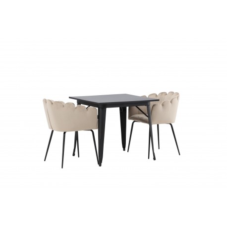 Tempe Spisebordssæt - Beige og Sort