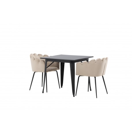 Tempe Spisebordssæt - Beige og Sort
