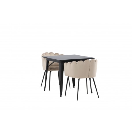 Tempe Spisebordssæt - Beige og Sort