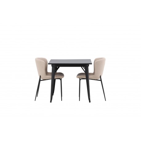 Tempe e Spisebordssæt - Beige og Sort