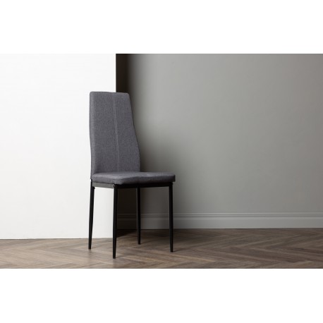 Petra Spisebordsstol - Mørkegrå stof