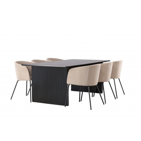 Spisebordssæt Vail med Berit Spisebordsstole