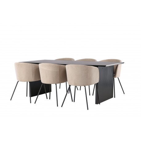 Spisebordssæt Vail med Berit Spisebordsstole