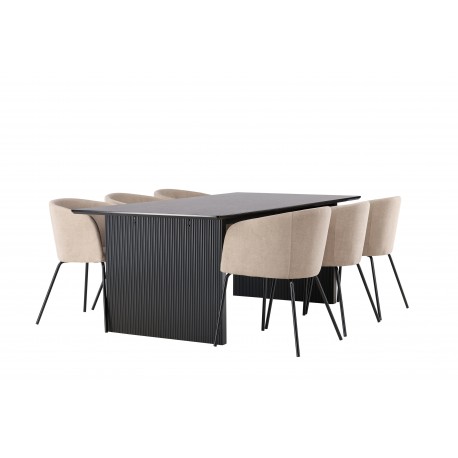 Spisebordssæt Vail med Berit Spisebordsstole