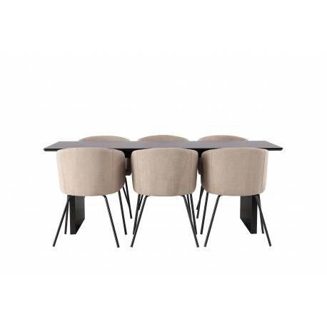 Spisebordssæt Vail med Berit Spisebordsstole