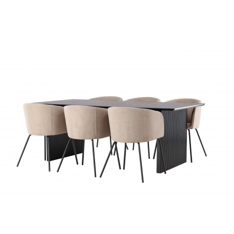 Spisebordssæt Vail med Berit Spisebordsstole