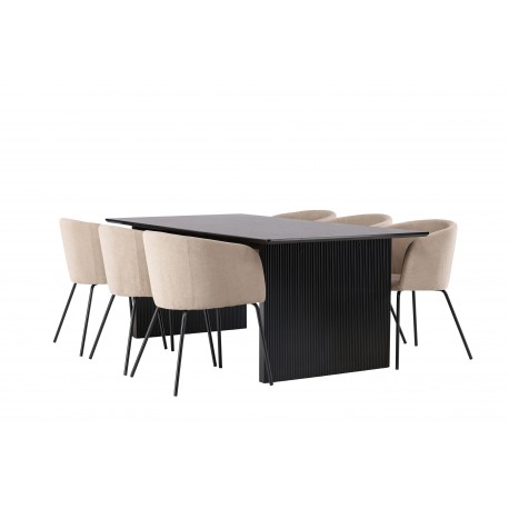 Spisebordssæt Vail med Berit Spisebordsstole