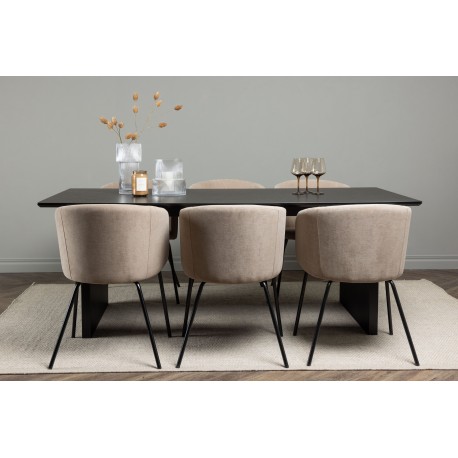 Spisebordssæt Vail med Berit Spisebordsstole