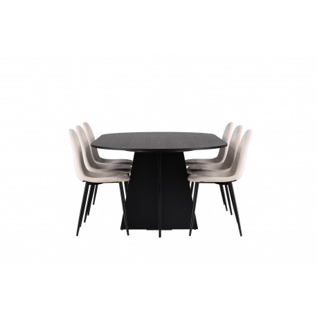 Spisebordssæt Bootcut med Spisebordsstole Polar