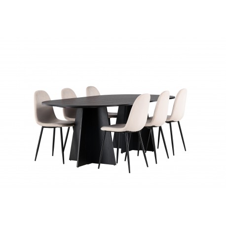 Spisebordssæt Bootcut med Spisebordsstole Polar