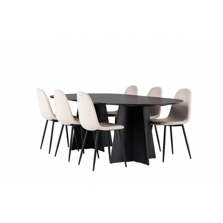 Spisebordssæt Bootcut med Spisebordsstole Polar