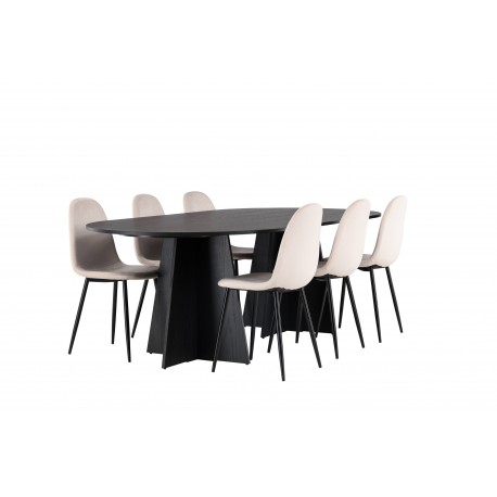 Spisebordssæt Bootcut med Spisebordsstole Polar