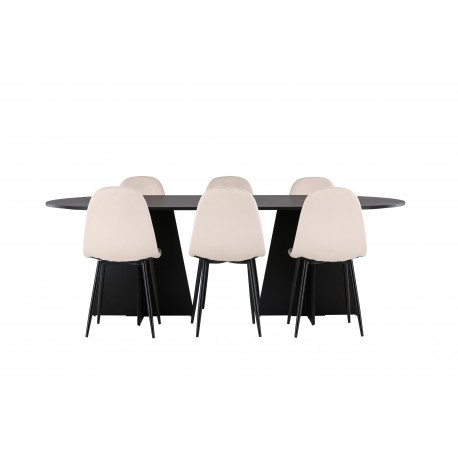 Spisebordssæt Bootcut med Spisebordsstole Polar