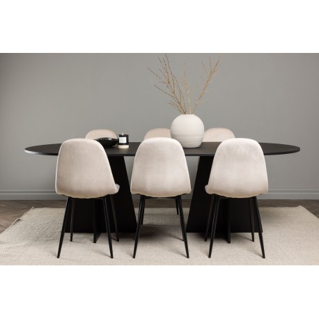 Spisebordssæt Bootcut med Spisebordsstole Polar