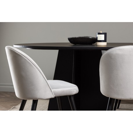 Spisebordssæt Bootcut med Spisebordsstole i Velour