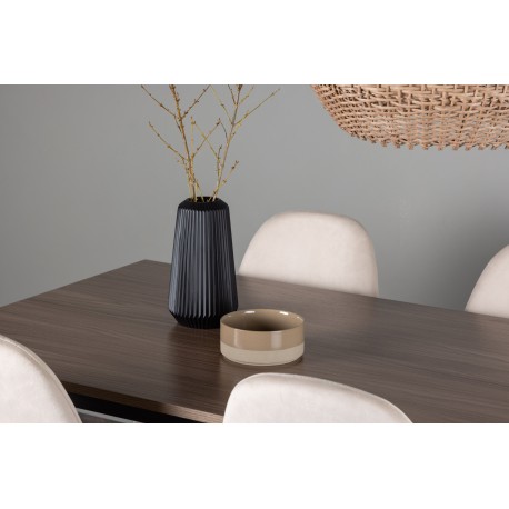 Tempe Spisebordssæt - Beige og Valnød