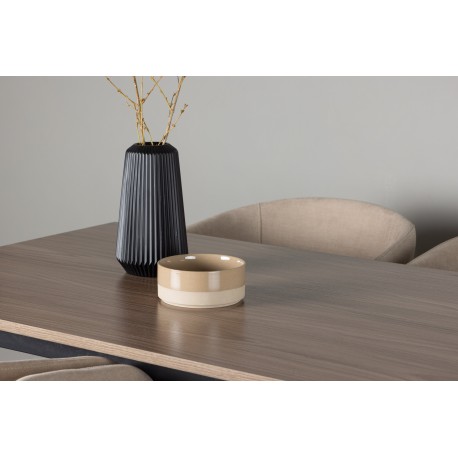 Tempe Spisebordssæt - Beige og Valnød