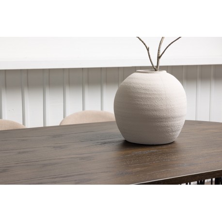 Spisebordssæt Stone med Spisebordsstole i Velvet - Beige og Mocca