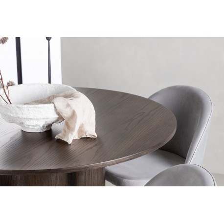 Olivia Rund Spisebordssæt - Grå og Mocca