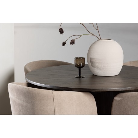 Olivia Rund Spisebordssæt - Beige og Mocca