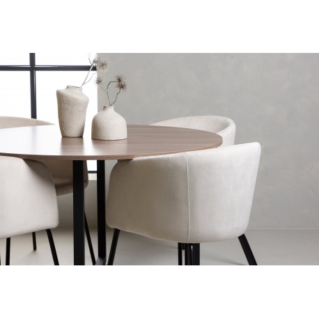 Rundt Spisebordssæt Durango med stole Berit