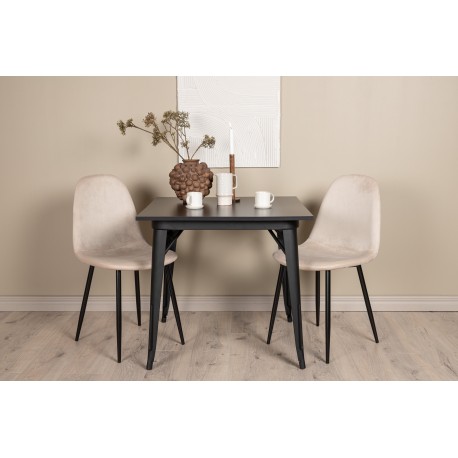 Tempe Spisebordssæt - Beige og Sort