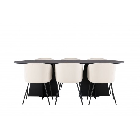 Spisebordssæt Bootcut med Spisebordsstole Berit