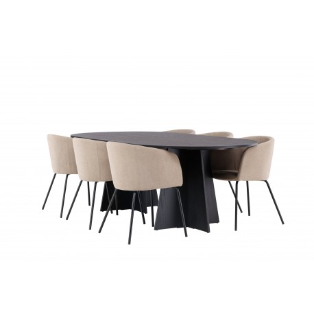 Spisebordssæt Bootcut med Spisebordsstole Berit