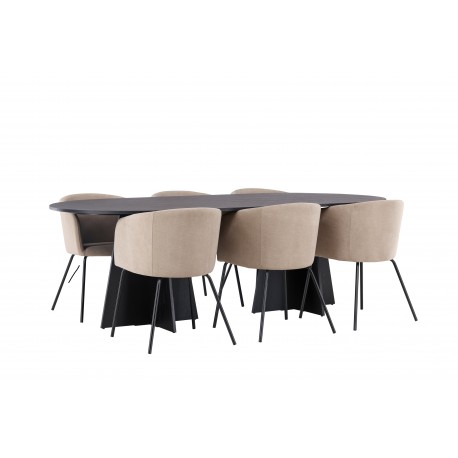 Spisebordssæt Bootcut med Spisebordsstole Berit