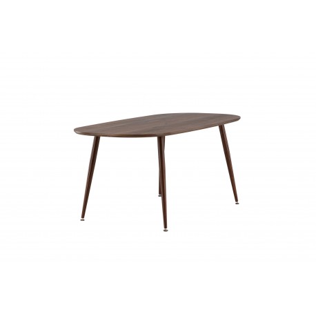 Sanford - 180x90cm Ovalt spisebord - Mørkebrun