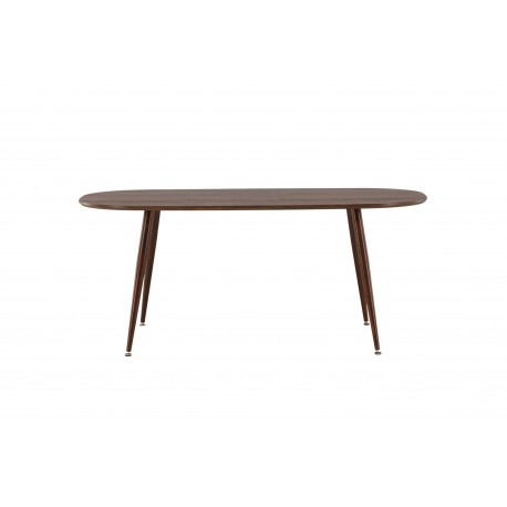 Sanford - 180x90cm Ovalt spisebord - Mørkebrun