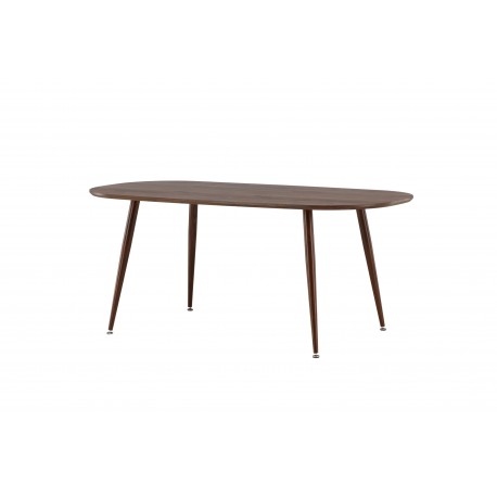 Sanford - 180x90cm Ovalt spisebord - Mørkebrun